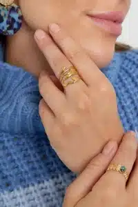 Goldringe an Hand