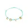 Entdecke das perfekte Accessoire für deinen Look! Das türkisfarbene Schnurarmband mit verstellbaren Knoten und goldfarbenen Buchstaben, die „LOVE“ buchstabieren, ist ein echter Hingucker. Modern, stylisch und ein Must-Have für jeden trendbewussten Schmuckliebhaber. Verwandle dein Handgelenk in einem Statement – einfach anpassen und unwiderstehlich sein!.