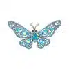 Mach dich bereit für ein echtes Hingucker-Accessoire: Mit der „Butterfly“-Broche bringt du frischen Wind in deinen Look! Die goldene Basis in Kombination mit den glitzernden blauen und türkisfarbenen Strasssteinen – einfach wow. Lass dich von dieser modernen Brosche verzaubern und setze ein Statement, das garantiert niemand übersieht!.