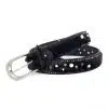 Erlebe Luxus pur: Der GlamFur Belt aus schwarzem Samt mit funkelnden Perlen, Strass und silberner Schnalle - dein Style-Highlight!.