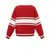 Entdecke deinen modernen Look mit dem "LOS ANGELES" College Pulli: Rotes It-Piece mit weißen Streifen, inspiriert vom LA-Style!.