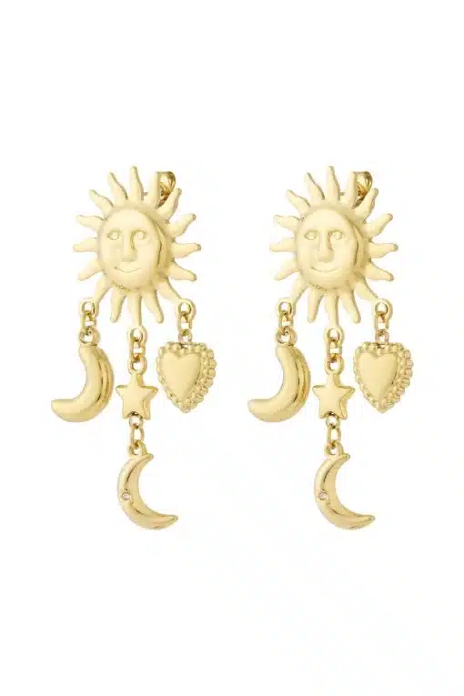 Lass dich verzaubern: Trage die "Liebe bis zum Mond und zurück" Ohrstecker - modernes Design, große Gefühle für dein Outfit.