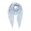 Sichere dir den Allover happy Dreieckschal in Hellblau mit trendigem Donut-Muster und stylischem Kreisdetail in der Mitte!.