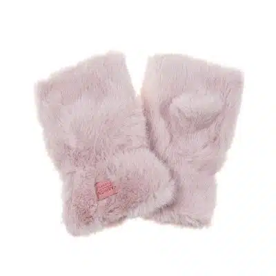 Entdecke deine neuen, flauschigen Beverly Handstulpen in zartem Rosa - stylisch, modern und mit trendigem Label!.