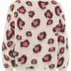 Entdecke den Zwillingsherz Kuschel-Pullover "Soft Leo" in Beige - dein Rücken erstrahlt im angesagten Leo-Look in Braun & Pink!.
