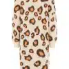 Erlebe den Zwillingsherz Kuschel-Cardigan "Soft Leo" - trendiger beiger Strick mit angesagtem Leo-Print in Orange und Braun.