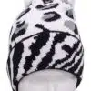 Erlebe deinen modernen Look mit der Wildlook Mütze - die stylishe Animal-Print-Beanie mit flauschigem Kunstfell-Pompom!.