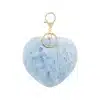 Verleihe deinem Look das gewisse Etwas mit diesem flauschigen, hellblauen Herz-Anhänger und elegantem Goldverschluss!.
