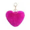 Verleihe deinem Look das gewisse Extra mit diesem leuchtend pinken Plüsch-Herzanhänger und edlem goldenen Verschluss!.