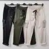 Entdecke deine neuen Cargo-Jogpants in Lederoptik - trendy in Schwarz, Olivgrün und Beige, perfekt für deinen modernen Look!.