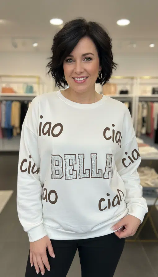 Entdecke deinen Style: Du strahlst im Bella Ciao Sweatshirt und setzt ein trendiges Statement im modernen Store!.