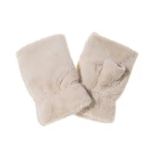 Entdecke die Beverly Handstulpen: Beige, flauschig und fingerlos - setzen Sie ein gemütliches Fashion-Statement für Ihren modernen Look!.