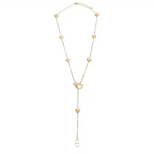 Entdecke die Full Love Kette - ein goldenes Statement mit Herzgliedern und ovalem Anhänger für deinen eleganten, modernen Look.