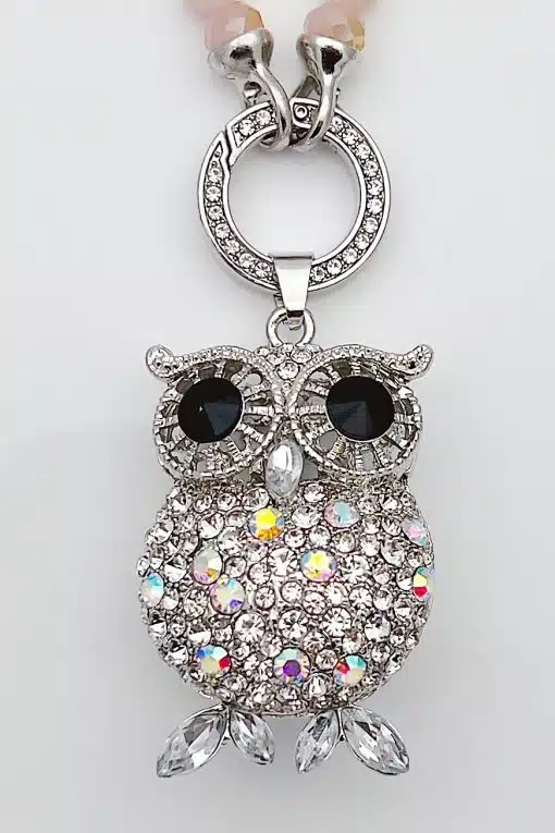 Entdecke dein Highlight: Funkelnder Eulen-Anhänger mit Strasssteinen am stylishen Schlüsselring - perfekt zu deinem Turtle Wechsel Anhänger!.