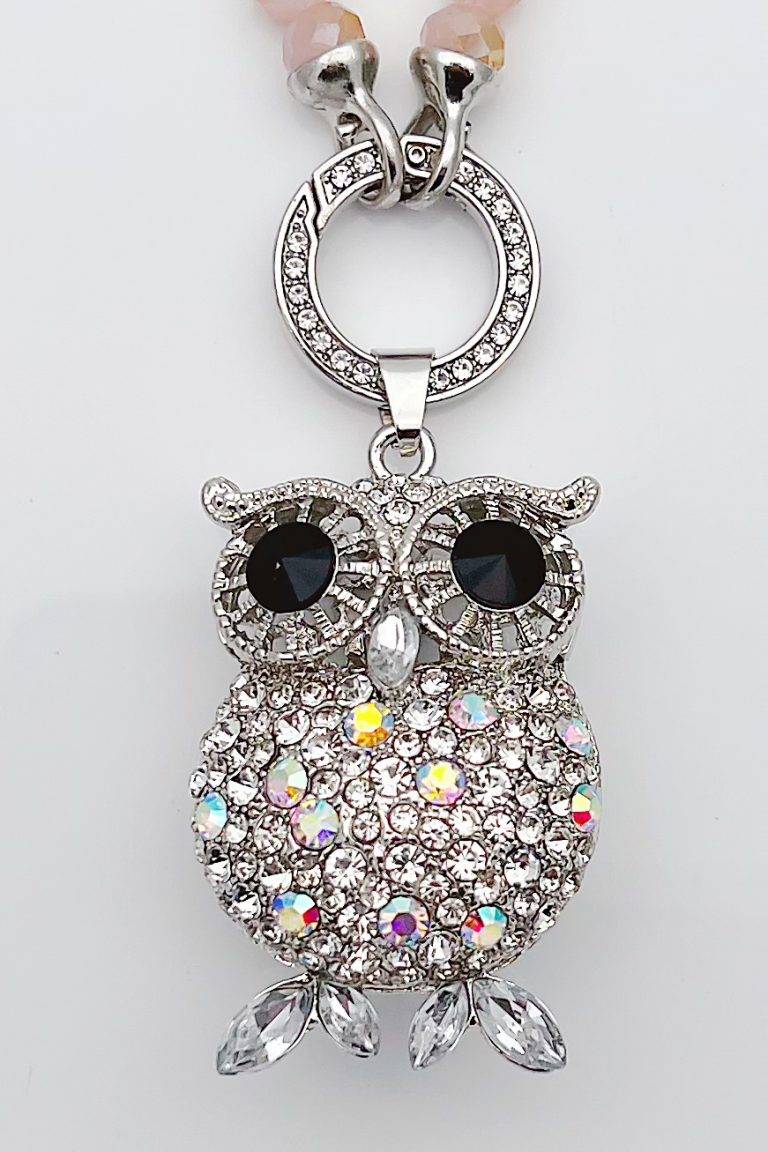 Eule Wechsel Anhänger Eule Schlüsselanhänger mit glitzernden Strasssteinen, Kristallfüßen, schmuckvollem Schlüsselring - ein stilvolles Geschenk oder Accessoire.