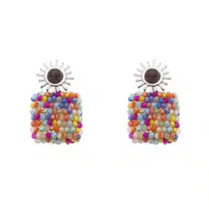 „rainbow beads“ohrstecker