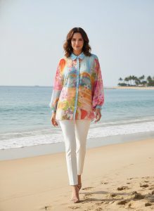 sunset paradise bluse