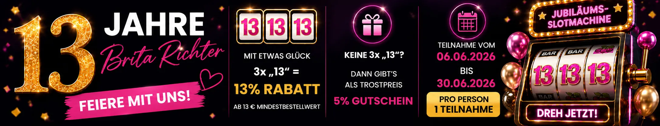 13. Geburtstag: große Rabatte und Preise vom 6. bis 30. Juni 2026.
