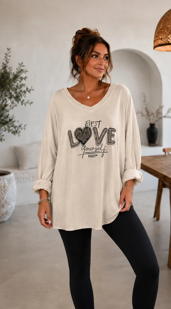 Damenshirt mit Herzprint