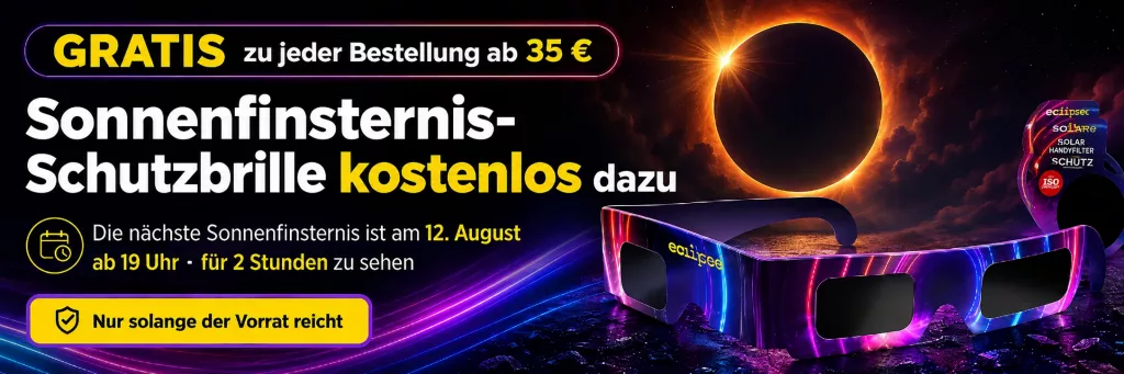 Gratis Sonnenbrille für Sonnenfinsternis