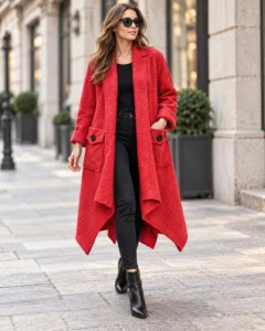 Roter Mantel Frau