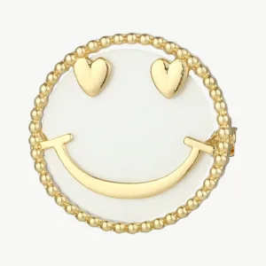 Goldener Smiley mit Herzen