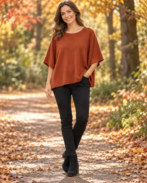 Frau im Herbst