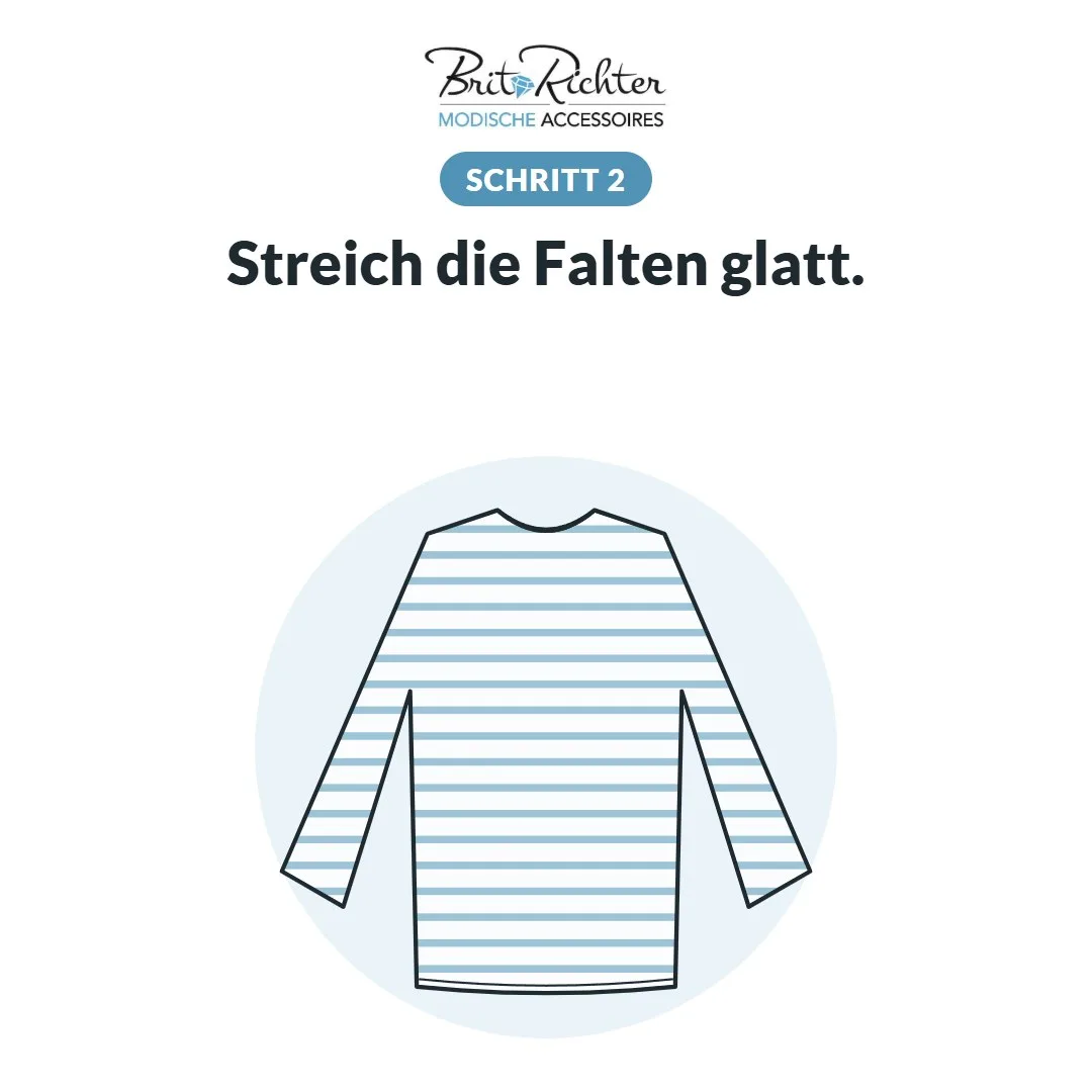 Schritt 2: Streich die Falten glatt.